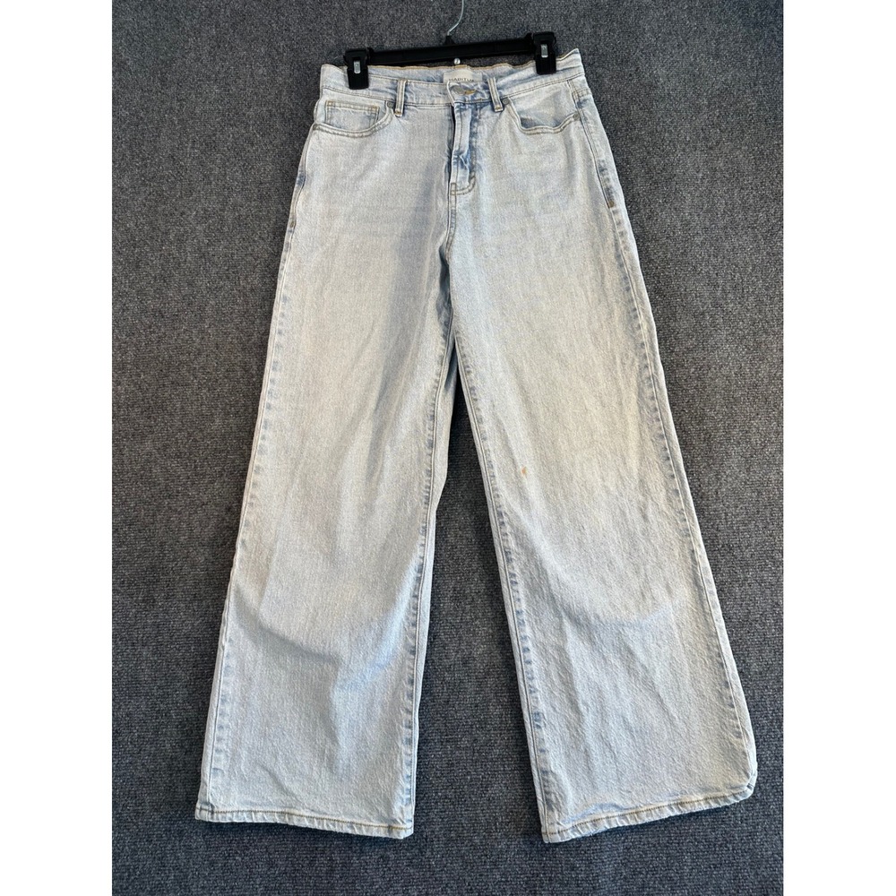 Habitual Womens High Rise Wide Leg Jeans Light Wash Denim Size 6/28
